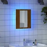 vidaXL LED-Spiegelschrank Artisan-Eiche 40x12x45 cm Holzwerkstoff