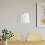 vidaXL Lampenschirm Wei&szlig; &Oslash;45x28 cm Korbweide