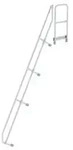 Treppe mit Plattform 60&deg; zweiter Handlauf f&uuml;r 14 Stufen Neigung 60&deg;