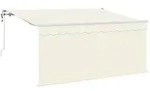 vidaXL Einziehbare Markise Creme 300 x 200 cm Stoff