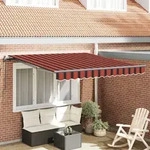 vidaXL Manuelle einziehbare Markise in Orange und Braun, 300x250 cm