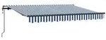 vidaXL Einziehbare Markise Blau 250 x 200 cm Stoff