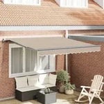 vidaXL Manuelle einziehbare Markise Beige 350x250 cm