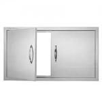 VEVOR Grill-Zugangst&uuml;r, 863 x 482 x 46 mm, Doppelte Au_enk&uuml;chent&uuml;r,
