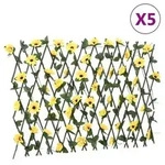 vidaXL Rankgitter mit K&uuml;nstlichem Efeu 5 Stk. Erweiterbar 180x60 cm
