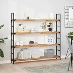 vidaXL Schweberegal 160x20x4 cm Massivholz Akazie &Ouml;lbehandelt