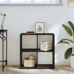 vidaXL B&uuml;cherregal Schwarz Eiche 68,5x32x68,5 cm Holzwerkstoff