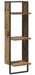 vidaXL Wandregal mit Regal Altholz 30 x 25 x 100 cm Holzwerkstoff