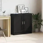 vidaXL B&uuml;cherregal Schwarz Eiche 82,5x30,5x80 cm Holzwerkstoff