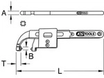 KS Tools 517.1328 Gelenk-Hakenschl&uuml;ssel mit Zapfen, 10-50mm