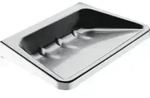 KWC AR Seifenablage, RODAN, Edelstahl, 125x22x90 mm, AP, Wasserablauf