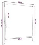 vidaXL Outdoor Rollo Schwarz 150 x 270 cm