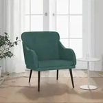 vidaXL Sessel Dunkelgr&uuml;n 63x76x80 cm Samt