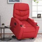 vidaXL Relaxsessel mit Aufstehhilfe Rot Kunstleder