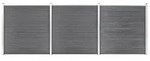 vidaXL Gartenzaun WPC 526x186 cm Grau