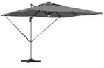 vidaXL Roma Parasol mit LED-Lichtleisten Anthrazit 286 x 284 x 270 cm