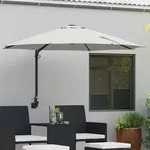 vidaXL Freischwingender Schirm Sand Polyester, Aluminium Gro&szlig;
