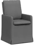 vidaXL Esszimmerst&uuml;hle 2 pcs Dunkelgrau 57 x 67 x 98 cm Stoff