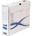 Archivschachtel 80mm Bankers Box Basic 70x250x325mm wei&szlig;/blau 25 St&uuml;ck