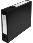 Exacompta 10x Archivbox + Knopf, PP 700&mu;, R&uuml;cken 60mm, A4, Schwarz, 59631E