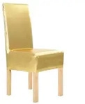 vidaXL 6 Stk. Stretch-Stuhlhussen Golden Gerade
