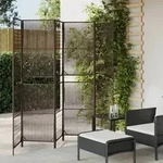 vidaXL Paravent 6-tlg. Braun Poly Rattan
