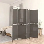 vidaXL 5-tlg. Paravent Anthrazit 250x220 cm Stoff
