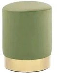 vidaXL Hocker Senfgr&uuml;n und Golden Samt 28 x 36 cm