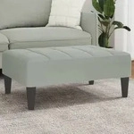vidaXL Fu&szlig;hocker Hellgrau 77x55x31 cm Samt