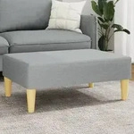 vidaXL Fu&szlig;hocker Hellgrau 77x55x31 cm Stoff