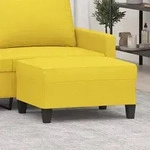 vidaXL Fu&szlig;hocker Hellgelb 70x55x41 cm Stoff