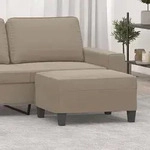 vidaXL Fu&szlig;hocker Taupe 70x55x41 cm Mikrofasergewebe