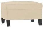 vidaXL Fu&szlig;hocker Creme 60x50x41 cm Mikrofasergewebe