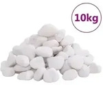 vidaXL Polierte Kiesel 10 kg Wei&szlig; 2-5 cm