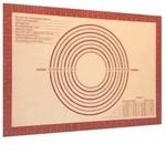 Intirilife wiederverwendbare Silikon Backmatte in Rot-Braun mit 40 x 60 cm...