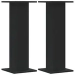 vidaXL Pflanzenst&auml;nder 2 Stk. Schwarz 30x30x80 cm Holzwerkstoff