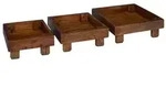 vidaXL Pflanzenst&auml;nder 3 pcs Braun Mahagoni Holz