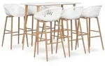 vidaXL 7-tlg. Bar-Set Wei&szlig;
