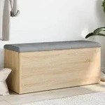 vidaXL Sitzbank mit Stauraum Sonoma-Eiche 102x42x45 cm Holzwerkstoff