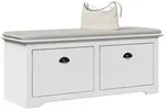 vidaXL Flurbank BODO Wei&szlig; 114x40x45 cm