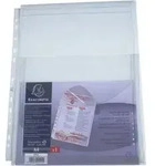 Exacompta 50x 50 Prospekth&uuml;llen gelocht PVC 140&mu; Mini-CDs A4 Transparent 5502E