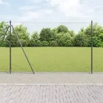 vidaXL Sechseckzaun Grau 1,6x50 m Stahl