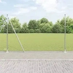 vidaXL Sechseckzaun 1,5x50 m Feuerverzinkter Stahl