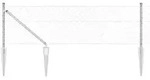 vidaXL Stahlgitterzaun mit 13 Spike-Posts 0.6x25 m galvanisierter Stahl