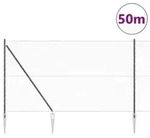 vidaXL Sechseckzaun Grau 1,6x50 m Stahl