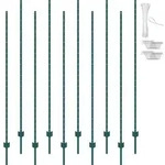 VEVOR 7 Fu_ Zaunpfosten, 10er-Pack T-Pfosten Hochleistungs-Zaunpfosten aus...