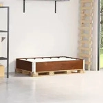 vidaXL Paletten-Aufsatzrahmen Braun 120x80 cm Massivholz Kiefer