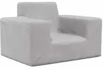 vidaXL Kindersofa Hellgrau Weich Pl&uuml;sch