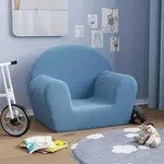 vidaXL Kindersofa Blau Weich Pl&uuml;sch