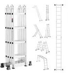 VEVOR Mehrzweckleiter, 7-in-1-Multifunktionsleiter, Teleskopleiter mit A-Rahmen...